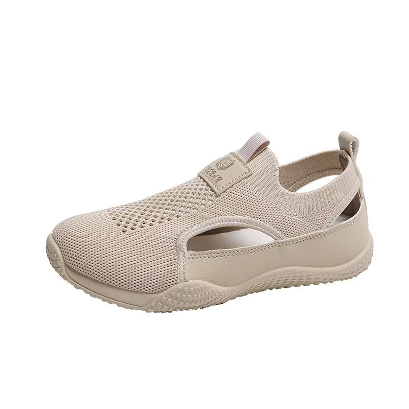 2025 Women's Summer New Korean Version Ins Casual Hollow Versatile Fly-Knit Women's Shoes Popular Foreign Trade Model
