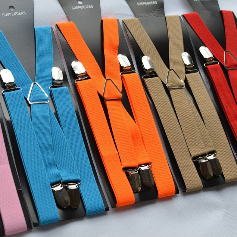 Подтяжки для мужчин 4 зажима однотонные женские и мужские эластичные ремни для танцев