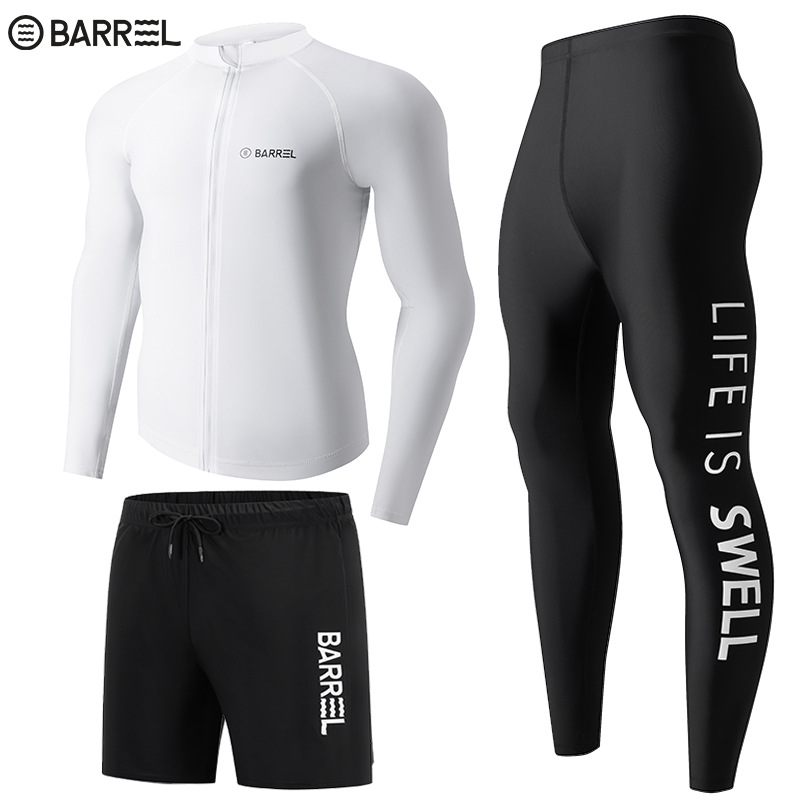 Diving Suit Men's Quick-drying Sun Protection Swimsuit Jellyfish Surfer Suit Slim-fit Spa Split Long-sleeved Trousers Swimsuit