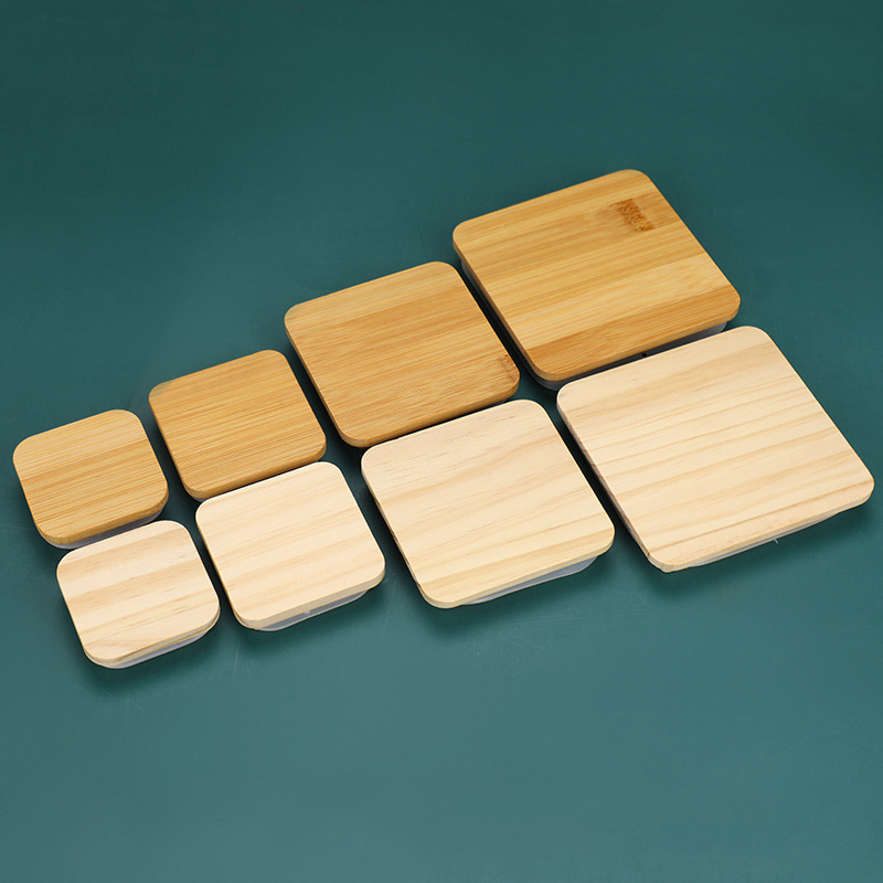 Простые крышки для чаш из массива бамбука в наличии, различные спецификации, оптовая продажа, утолщенные крышки для водяных чаш, герметичные крышки из бамбука