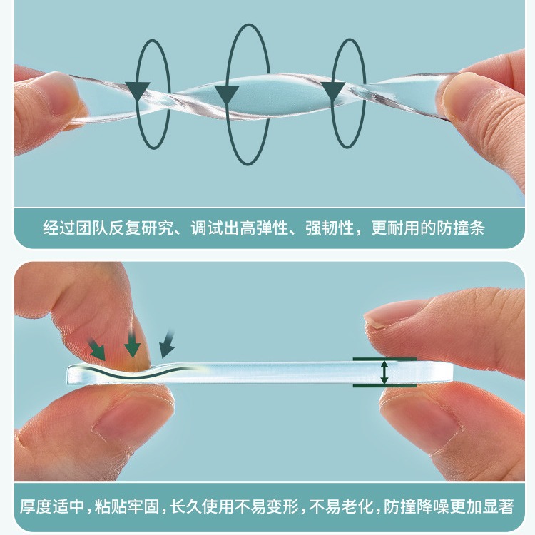 Silent Anti-Collision Door Handle Sticker, Silicone Pad for Cabinet Doors, Refrigerator Door Sticker, Door Stopper, Anti-Collision Particle Wall Sticker, Buffer