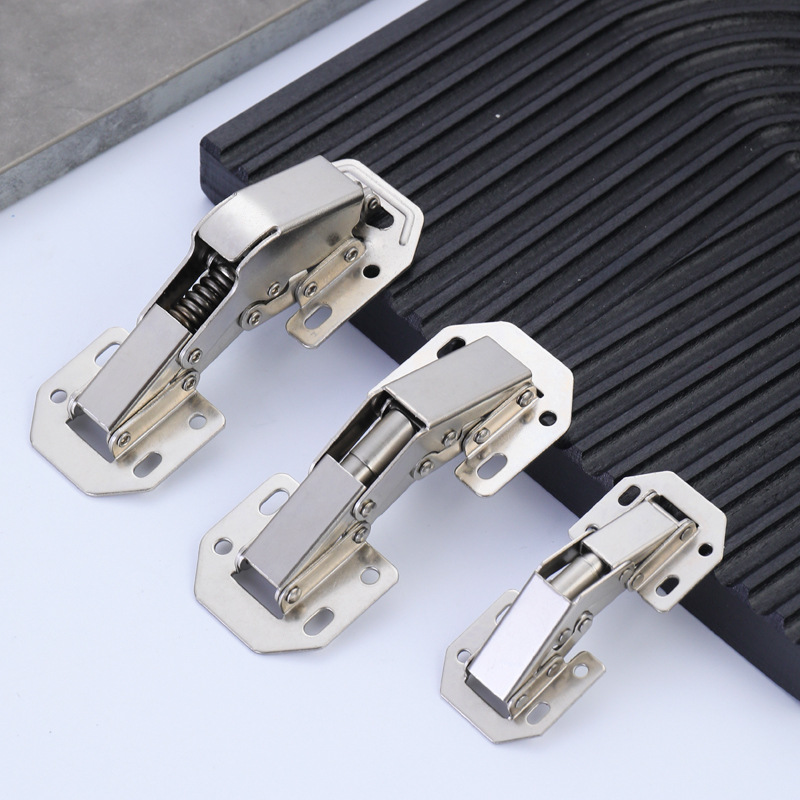 Stainless Steel Hinge Without Opening Damping 3inch Frog Hinge Mahjong Table Cabinet Door Hydraulic Buffer Mini Small Hinge