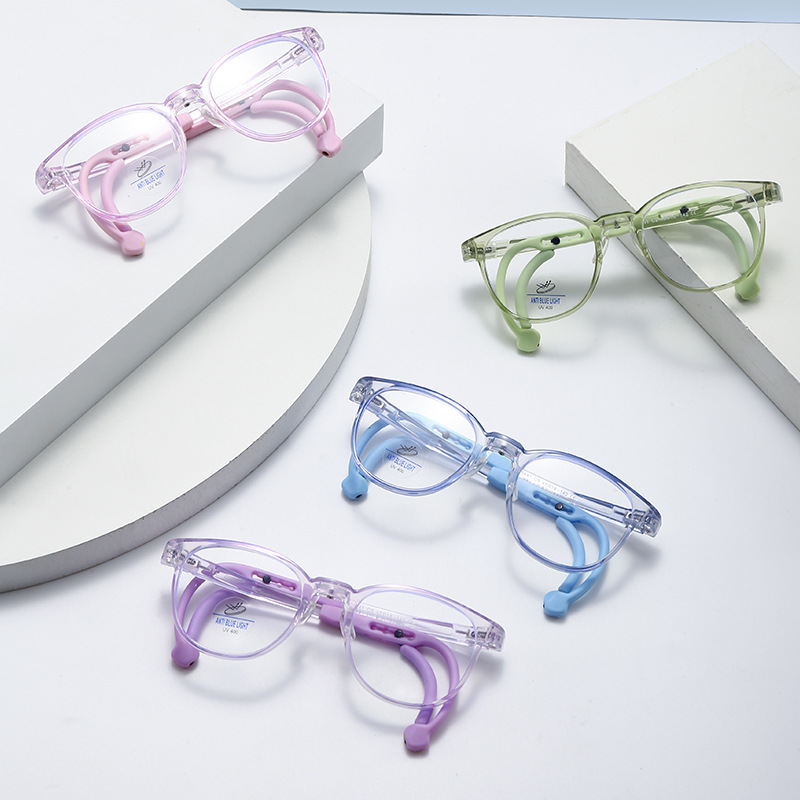 Children's Mirror Anti-Blue Light Glasses Tr90 Soft Frame Student Goggles Flat Mirror Activity Anti-Slip Frame 5441