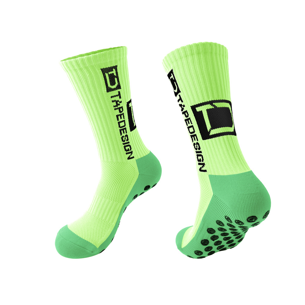 Men's Towel Bottom Hot-Glued Non-Slip Mid-Tube Football Sports Socks Football Sports Socks Sweat-Absorbent Socks Factory Wholesale