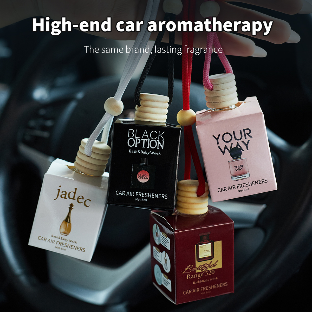 Cross-Border Formbo Car Perfume (English Version) Long-Lasting Fragrance Lanyard Car Aromatherapy Jewelry Fresh Air