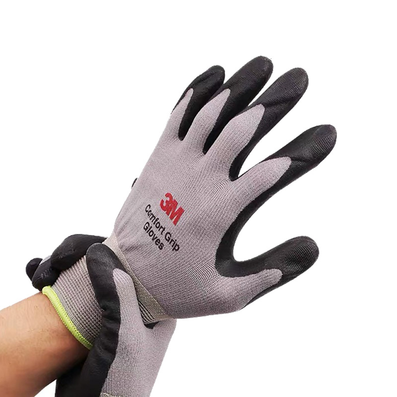Genuine 3M Non-slip Gloves Industrial Protective Breathable Work Gloves Nitrile Labor Protection Gloves Wholesale Abrasion Resistant