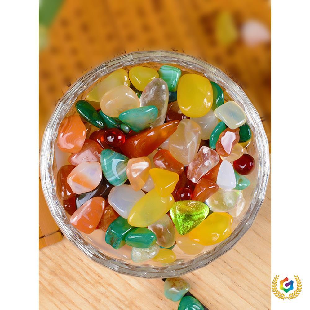 ✅ Bronze Statue Pagoda Offering Supplies Colorful Agate Household Mandala Gemstone Eight-Offering Mixed Offering Mandala Seven Gems 1