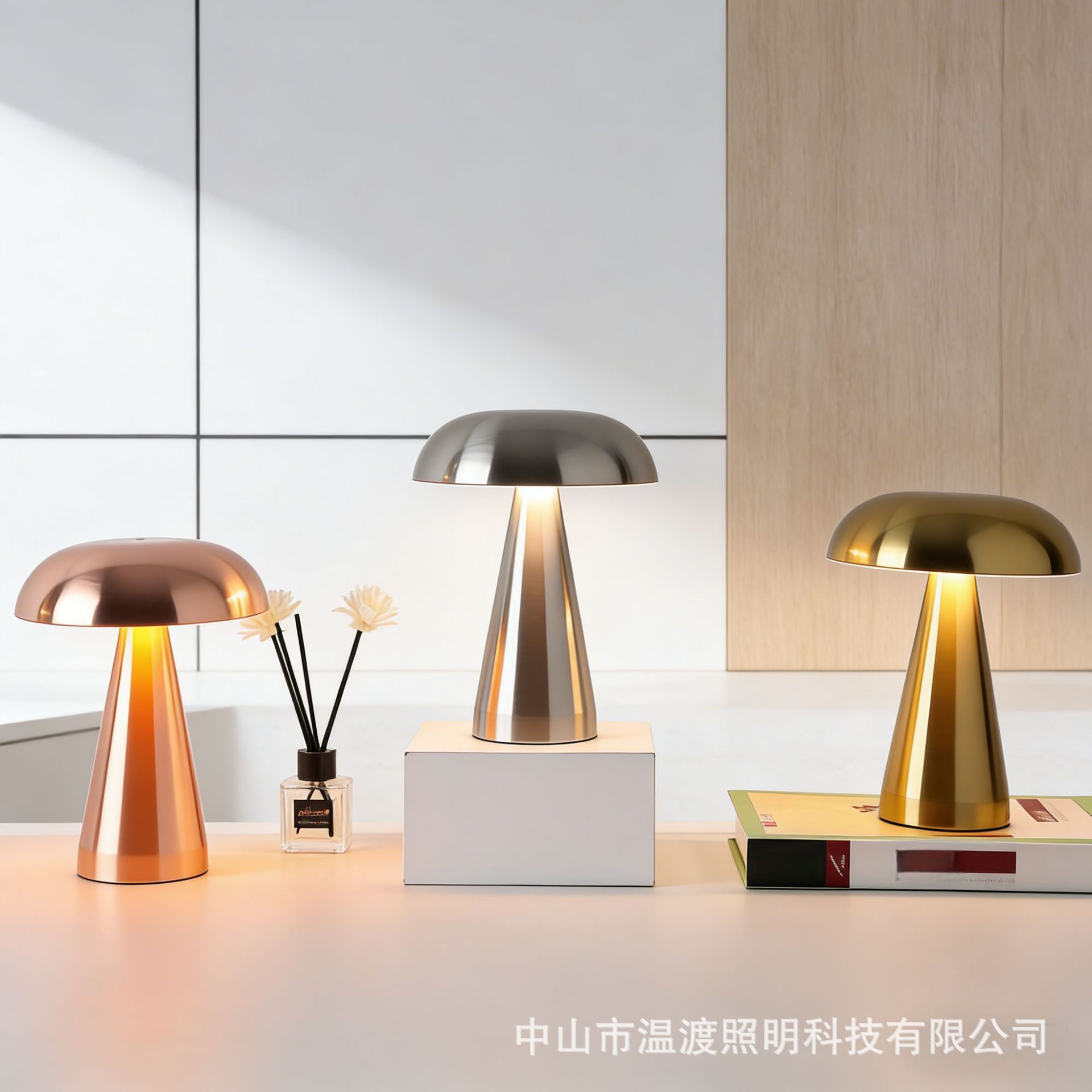Cross-Border Mushroom Lamp Rechargeable Led Lamp Night Light Internet Celebrity Popular Table Lamp Bedroom Bedside Lamp Living Room Lamp Atmosphere Lamp