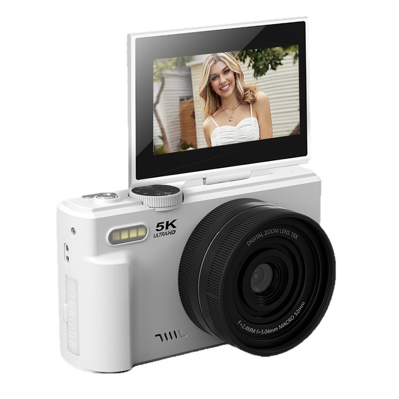 Cross-Border Trade Retro 5K Mirrorless Digital Camera 3inch Flip Screen Student Selfie Home Use Ccd Camera Manufacturer