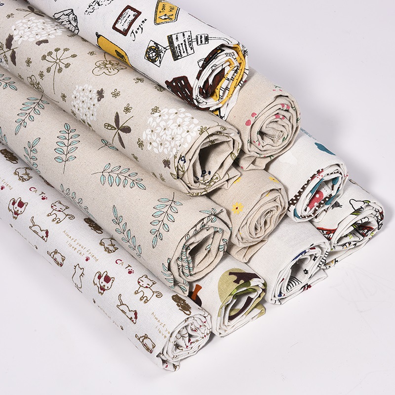 [A large number of in stock can be wholesale] cotton and linen fabric printed cloth plaid cloth curtain sofa fabric ins style tablecloth