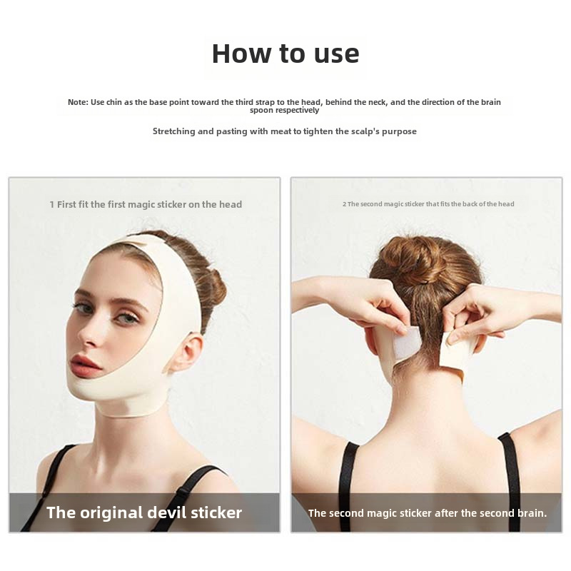 2025 All-In-One V-Face Bandage for Home Use, V-Face Magic Tool with Compression Band and Mask to Prevent Sagging and Shape the Face
