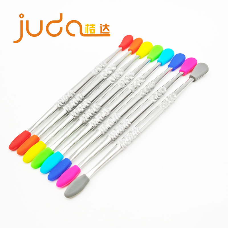 Factory Direct Sales Silicone Cigarette Paste Scoop, E-Liquid Cleaning Tool, Stainless Steel Cigarette Spoon Suitable for Silicone Pipes
