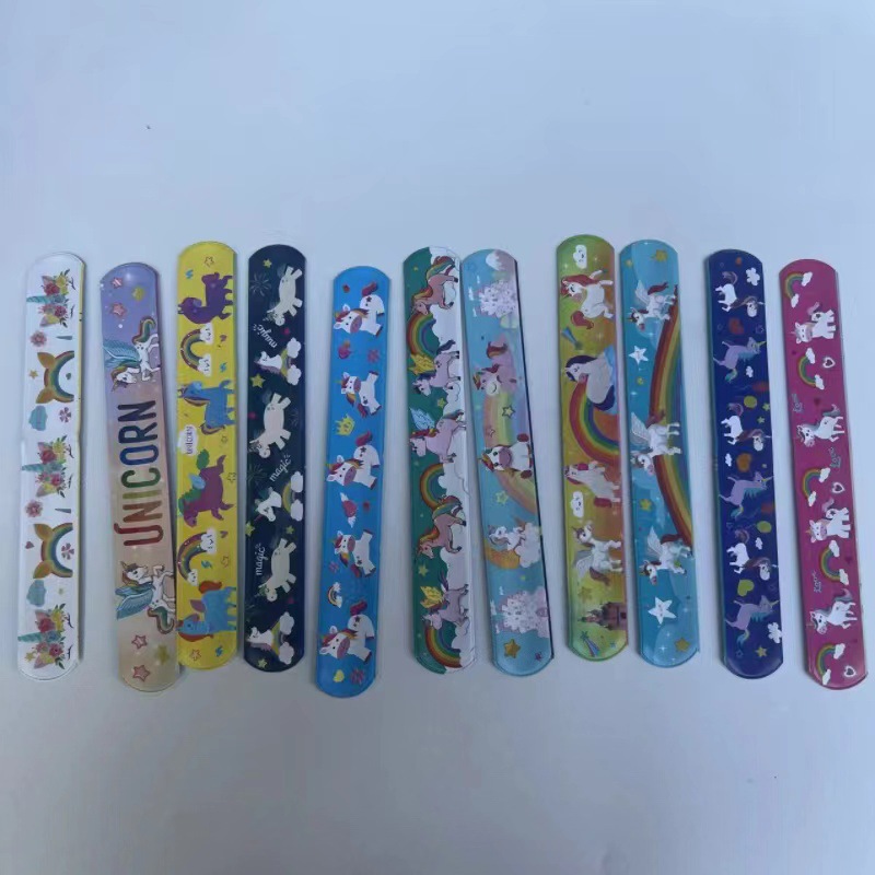 New Unicorn Snap Circle Rainbow Unicorn Clap Circle Children's Party Decoration Bracelet Holiday Gift