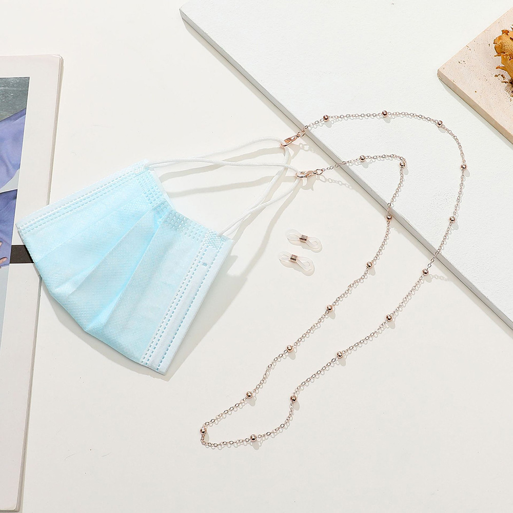 New glasses chain glasses rope mask chain metal glasses hanging chain hanging rope neck anti-loss mask multi-use bead chain