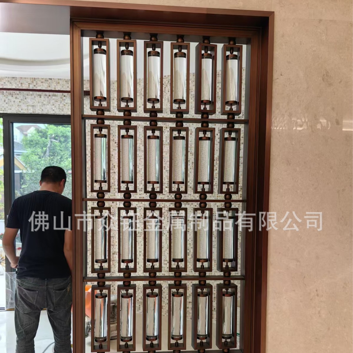 Экран для входа в виллу, домашнее оформление, металлическая решетка из алюминия для отелей, перегородка из нержавеющей стали