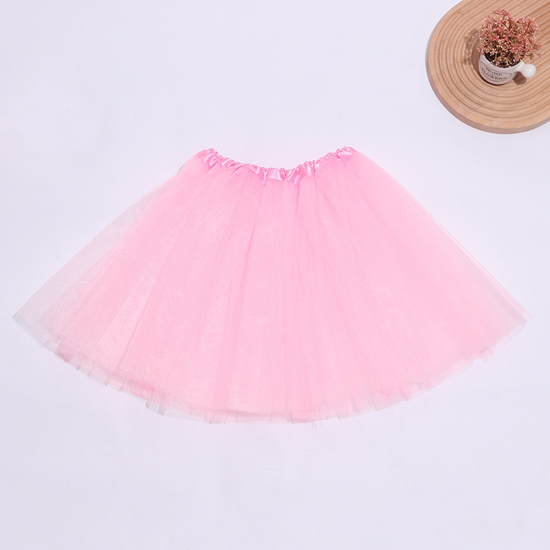 Factory cross-border adult dance performance tutu skirt three-layer mesh plus one layer of colored cloth tutu skirt dance group
