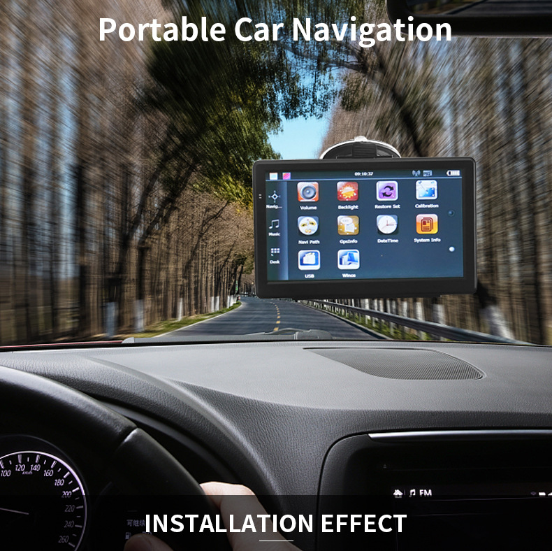 North American 7-inch portable navigator capacitive screen 8G 256 overseas popular Q version