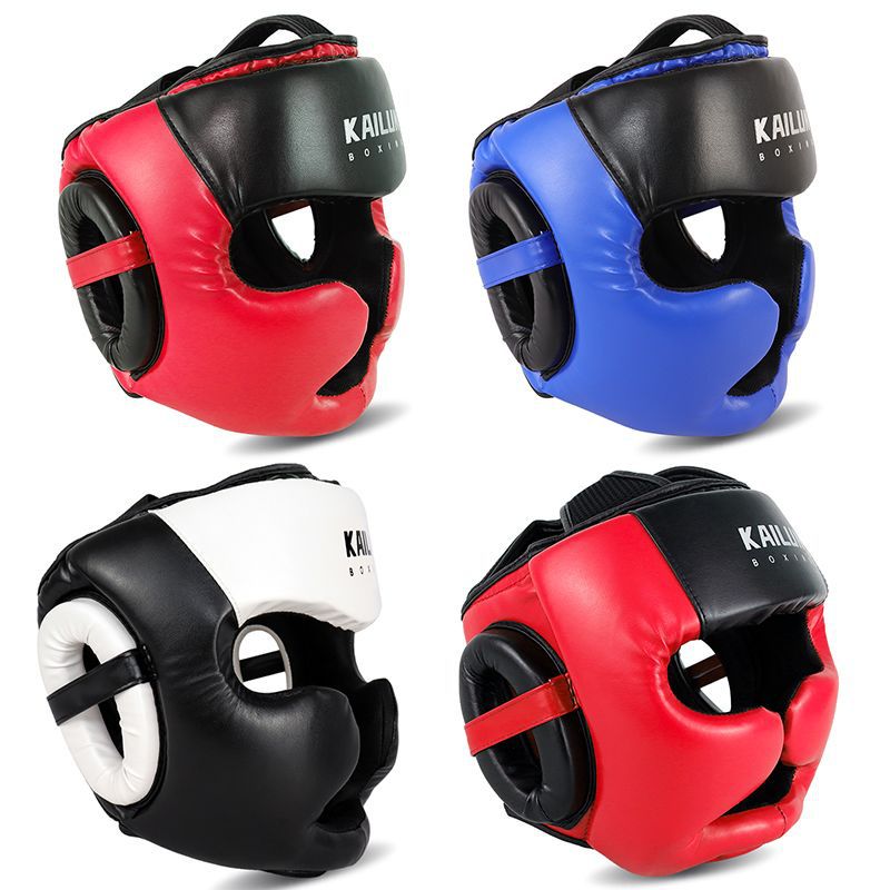 Boxing Helmet Protective Gear for Adults and Children Sanda Head Protection Muay Thai Head Protection Armor Thickened Training Headgear Fighting