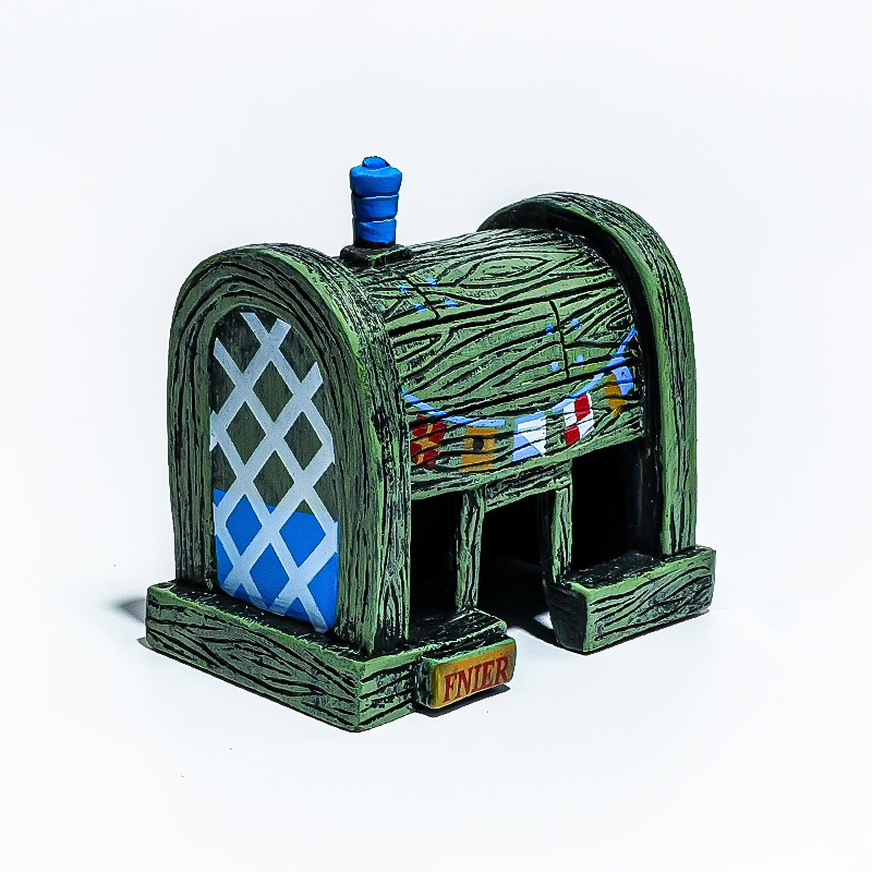 Pineapple House Fish Tank Landscaping Full Package Cartoon Doll Ornament Fish Tank Shelter House Spongebob Pineapple House Ornament