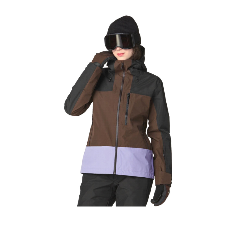Спортивная куртка с воротником-стойкой, ветронепроницаемая, женская, контрастные цвета, новая куртка для лыж