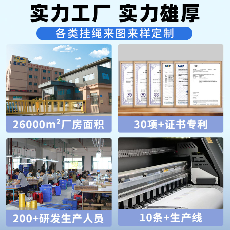 Customized Lanyard for Heat Transfer Work Id Card Holder, Badge Holder, Phone Strap, Water Bottle Strap, Polyester Screen-Printed Work Badge