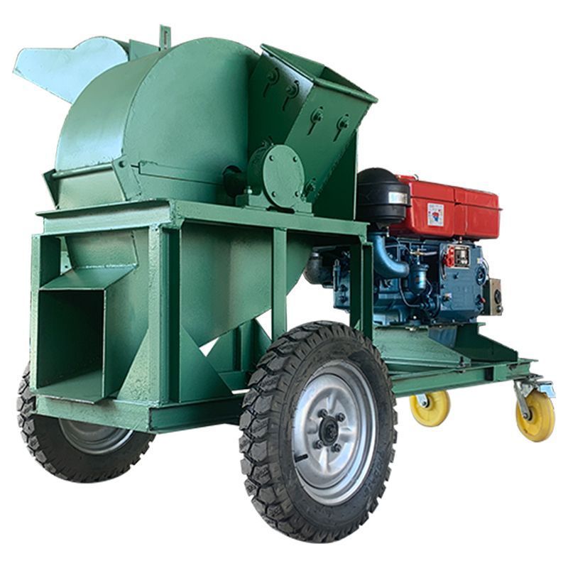 Многофункциональная мобильная дизельная дробилка для древесины, измельчение обрезков, опилки, для съедобных грибов