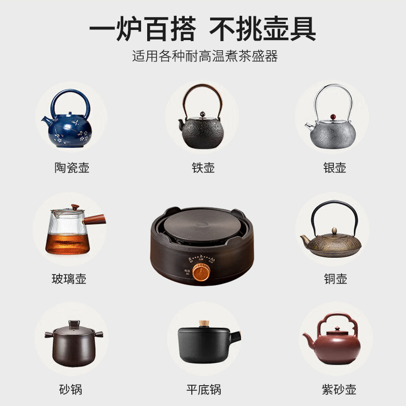 Round Grids Electric Stove Multi-Functional Scented Tea Electric Water Boiling Tea Stove Mini Small Tea Boiler Tea Electric Ceramic Stove Special