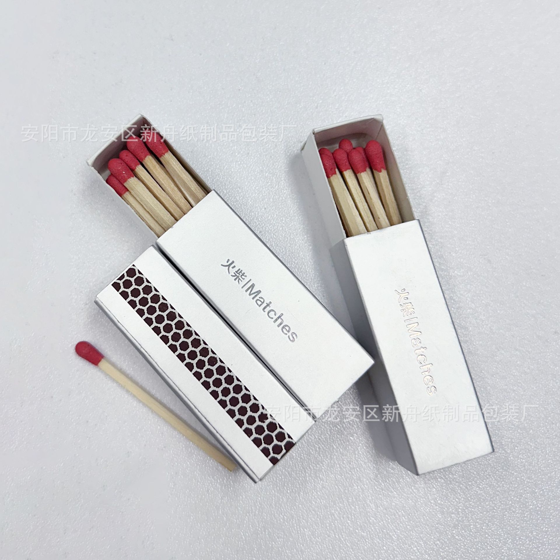 Asian silver cardboard high quality full silver matches safe high-end high-end advertising creative printing logo matches