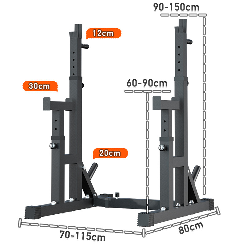 Aichen Squat Rack Bedding Push Rack Commercial Household Barbell Rack Lifting Bed Trainer Free Strength Fitness Equipment