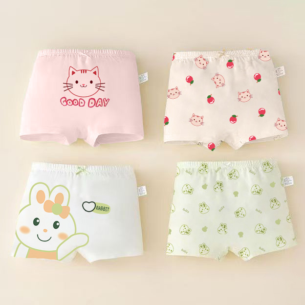 Children's underwear girls' fine shuttle cotton children's underwear boxers Primary School Baby children's underwear summer