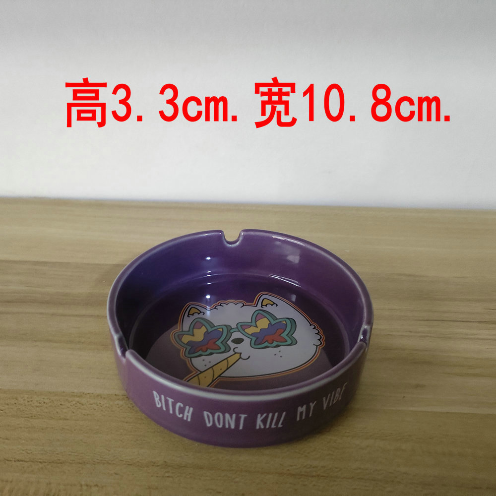 Cross-Border Export Cartoon Ceramic Ashtray Office Hotel Street Stall Ashtray Decorative Ornaments Clearance Inventory Processing Price