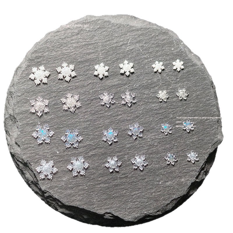 Christmas Series Ice Transparent Snowflake Nail Art Accessories 2025 New Fine Glitter Powder Sequin Resin Nail Drill Decoration Wholesale