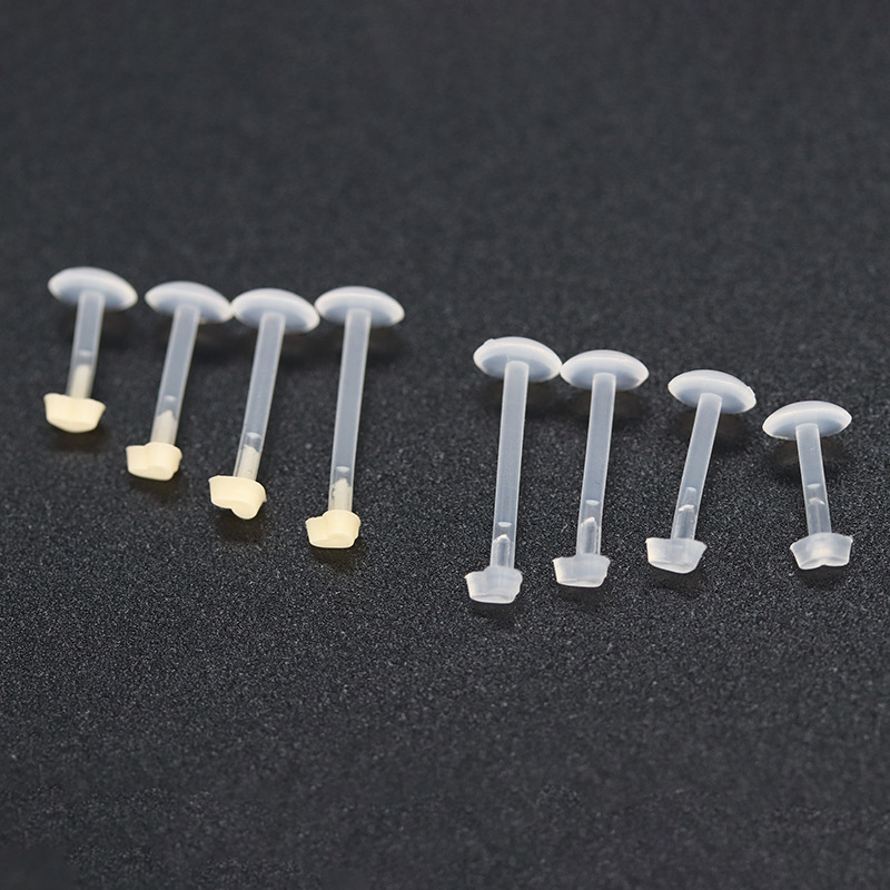 Amazon Transparent Invisible Lip Nail Soft Rod Piercing Lip Nail Bulk Parts Acrylic Transparent Eyebrow Nail Wholesale
