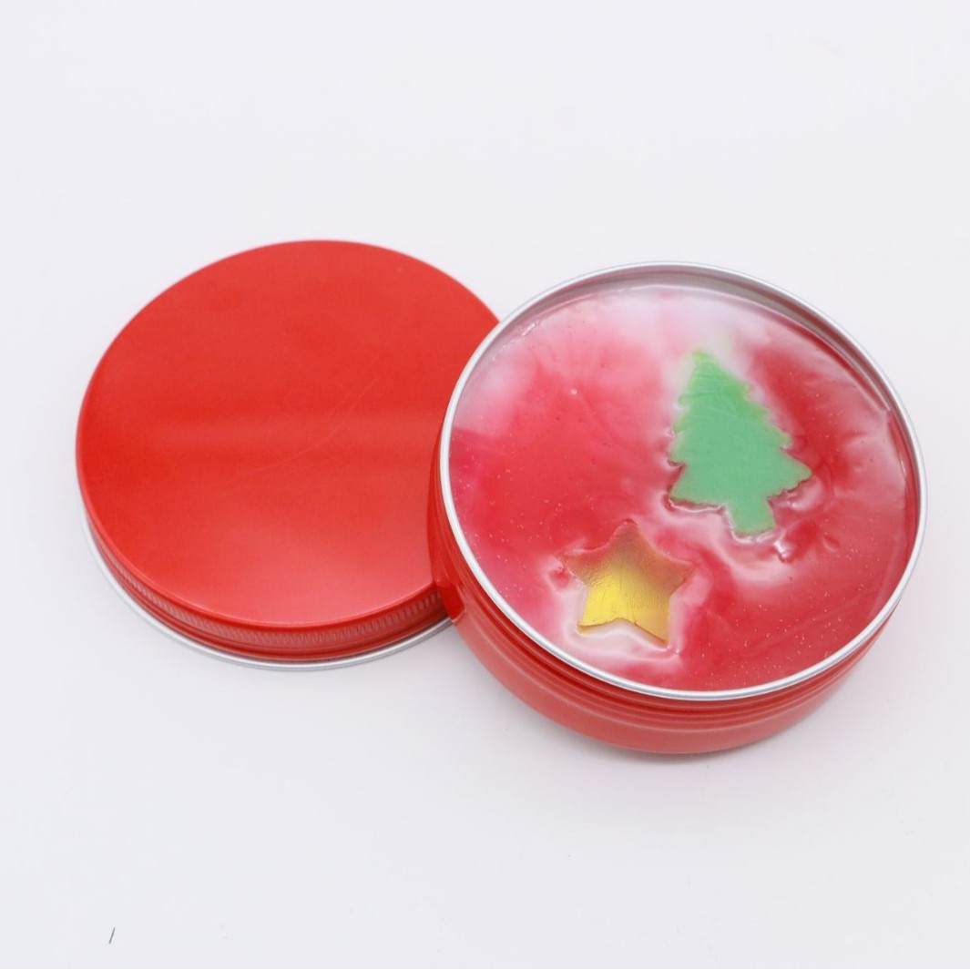 Snowy Dream Christmas Cleaning Soap for Softening Makeup Brushes, Powder Puffs, Beauty Sponges, Portable Cleaning Makeup Brush Soap