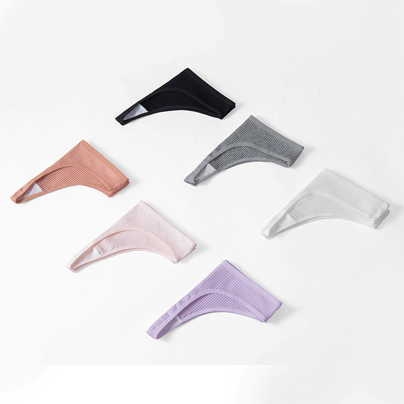 Cross-border hot-selling thread cotton thong women's fashionable simple women's underwear sports breathable comfortable high elastic T pants NEW