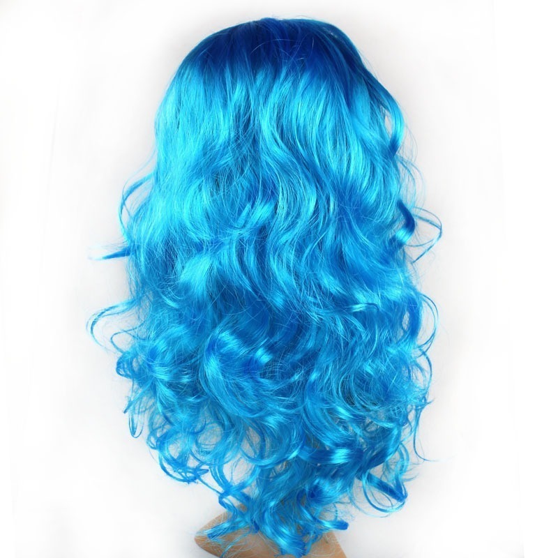 Colorful Big Wave Wig Set Halloween Party Supplies Dress up Catwalk Headgear