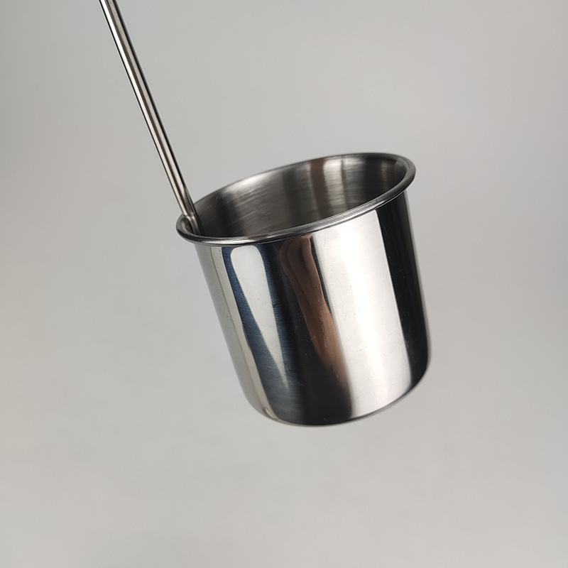 Thickened Stainless Steel Wine Lacquer Large and Small Caliber Wine Lacquer Drink Lacquer Long Handle Chinese Medicine Oil Pour Artifact Household Wine Lacquer