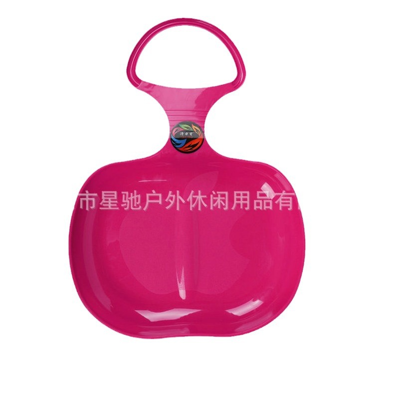 Hualibao Enlarged and Thickened Apple-Shaped Ski Sheet, Plastic Grass Slide Sheet, Grass Slide Sheet, Ski Ring
