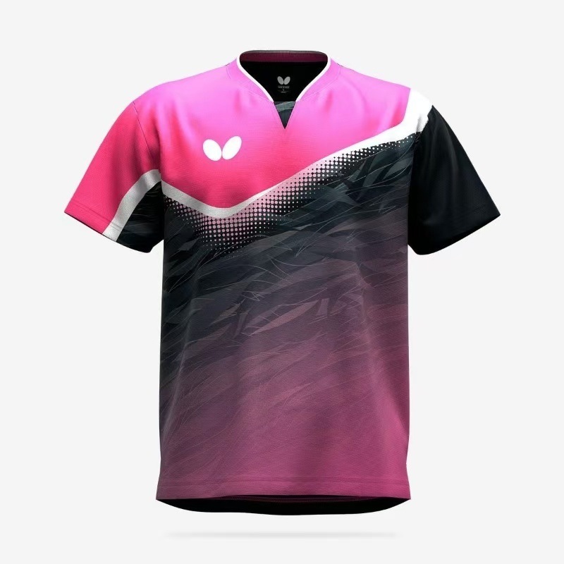 2025 New Table Tennis Uniform Butterfly Breathable Men's and Women's Training Uniform Competition Sportswear Printed Quick-Drying Ball Uniform