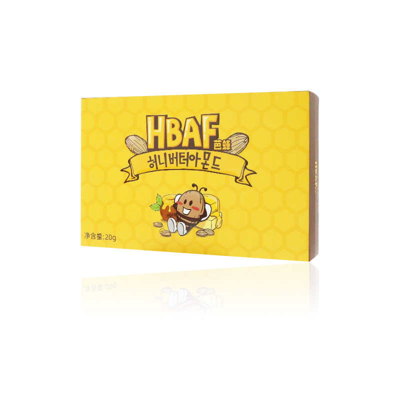 South Korea Imported Bafeng Honey Butter Almond Almond Box 40g Shell-Free Nut Snacks Imported Snacks
