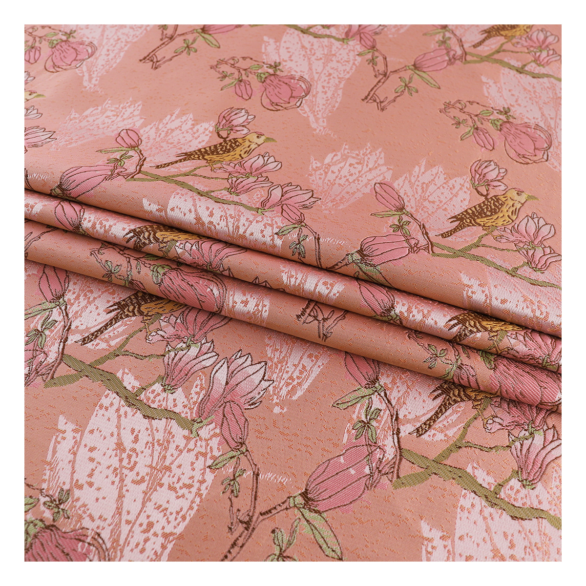 [Fs036 Magnolia Magpie Manufacturer National Style Imitation Song Brocade Fabric Wholesale Top Vest Jacquard Fabric Big Sale