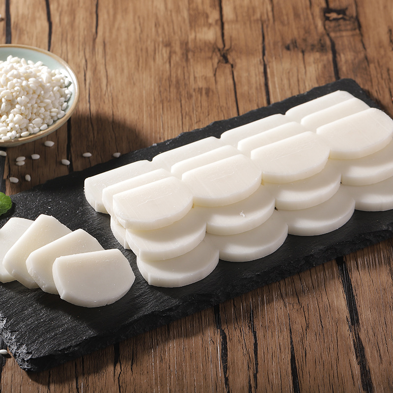 Water-Milled Sliced Rice Cake Hot Pot Spicy Stir-Fry Dishes Soup Stew Home-Made Instant Snack Glutinous Rice Cake Chewy Ingredients Glutinous Rice