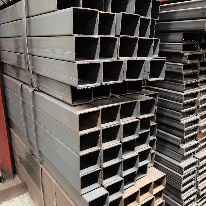 Factory Direct Supply of Galvanized Square Tubes for Construction Steel Structures, Black Material Hot-Rolled Rectangular Square Tubes, Aluminum-Magnesium Square Tubes