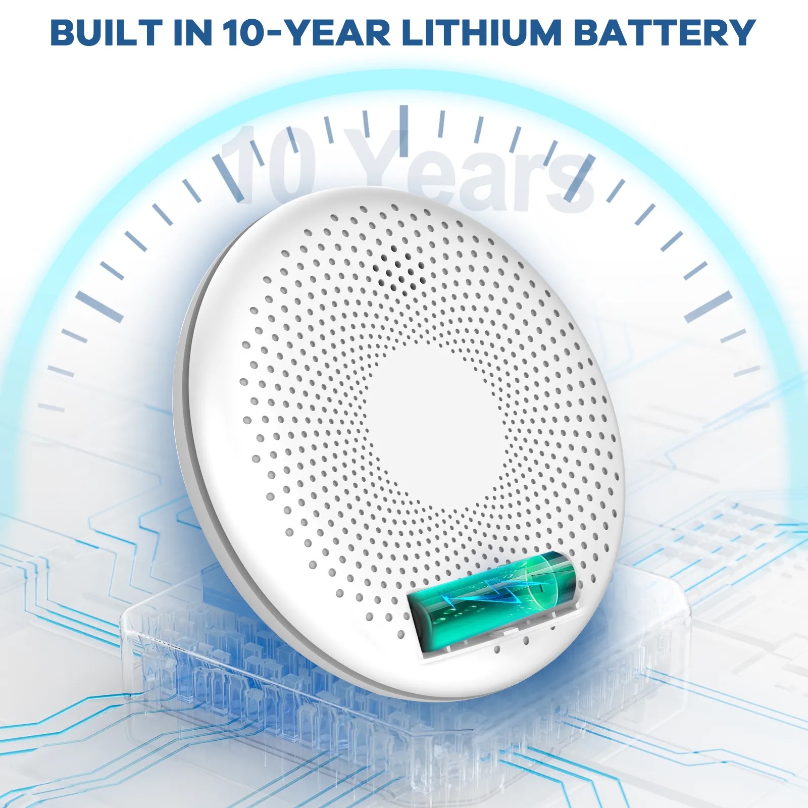 RF433 alarm smoke sensor remote control smart home security remote rfrf CO + smoke alarm