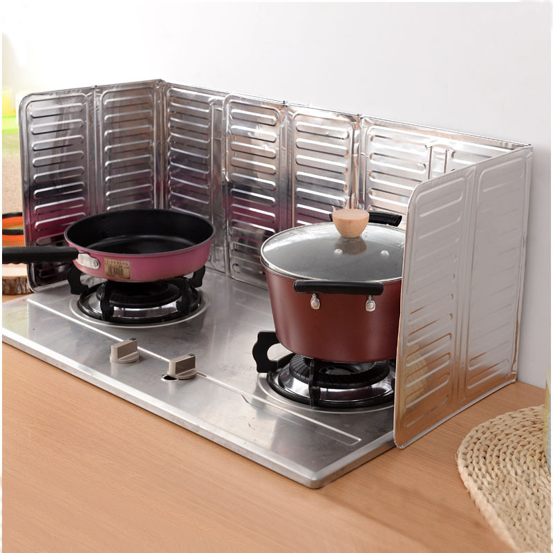 Теплоизоляционная плита для кухни, устойчивая к высоким температурам, утолщенная алюминиевая фольга, складной барьер от брызг масла