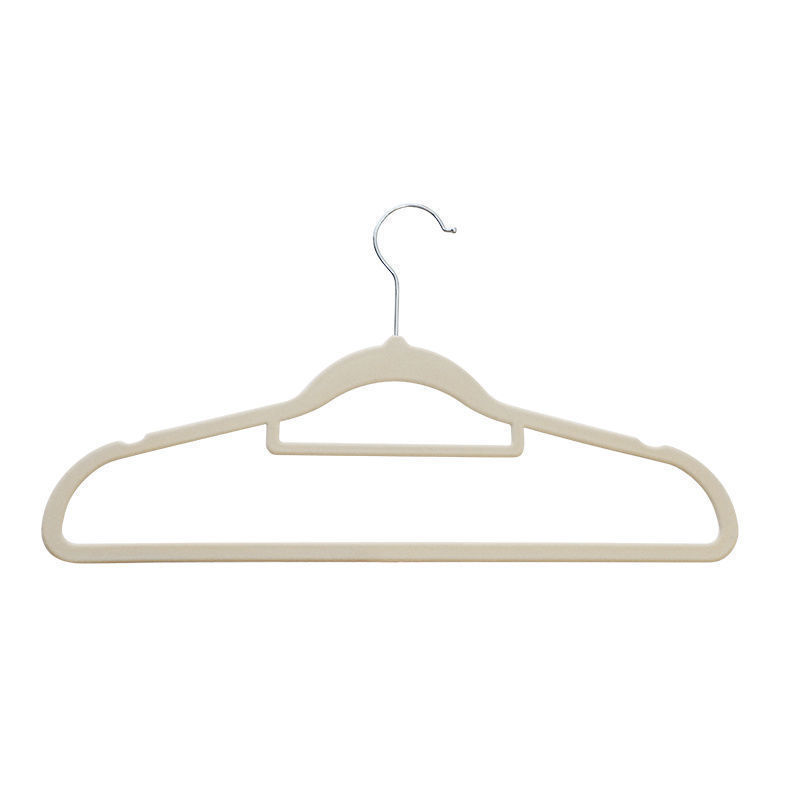 Flocking Hanger Shoulder Seamless Non-slip Wet and Dry Dual-use Household Clothes Hanging Wardrobe Finisher recommend Home Storage