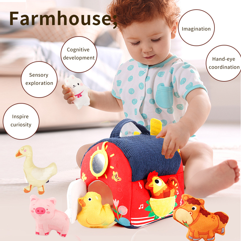 Amazon Cross-Border New Product Chick Raising House Mini Windmill House Farm Animal Doll House Soothing Toy