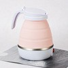 0.6L Electric Portable Foldable Kettle with Silicone Insulation and Constant Temperature Mini Travel Kettle