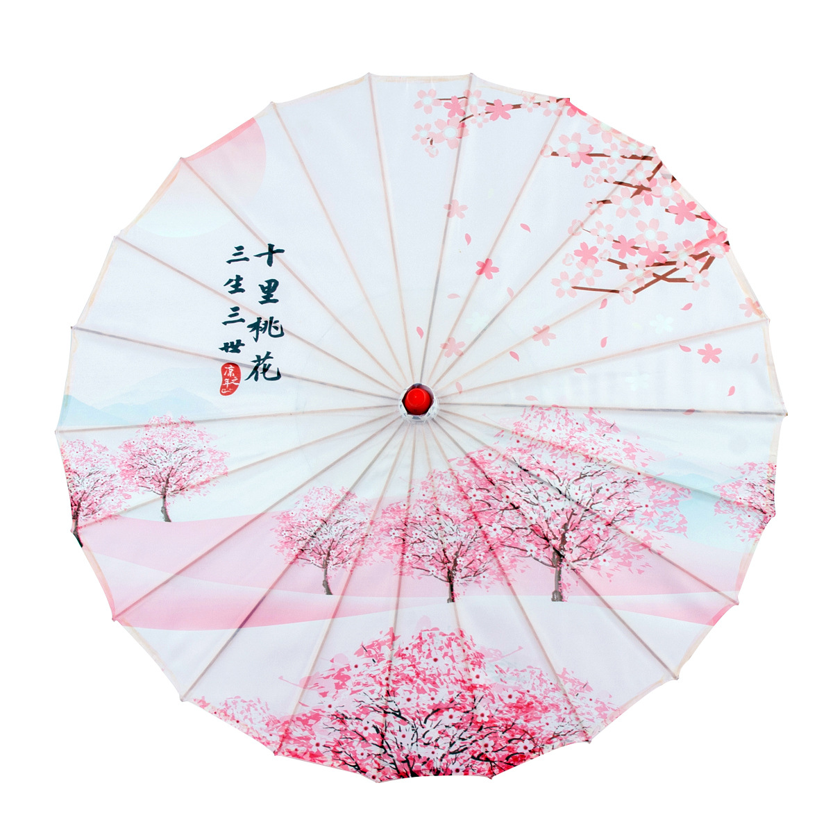 Ancient Style Silk Umbrella Wholesale Chinese Style Dance Performance Indoor and Outdoor Ceiling Decoration Silk Imitation Oil Paper Umbrella