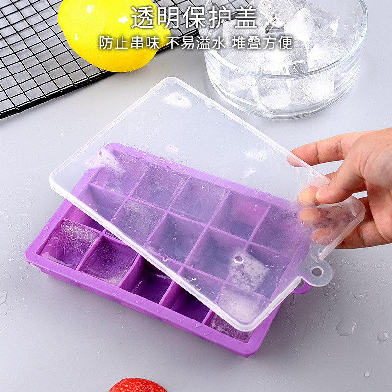 Silicone Ice Crate 15 Clocks 24 Crate Ice Mould with Lid Silicone Ice Crate Bar Ice Hockey Mould Home Ice Box